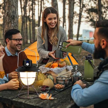 Imagem de Garrafa Térmica Parede Dupla Aço Inox 1L Café Suco Água Academia Passeio Caminhada