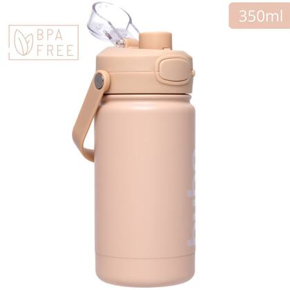 Imagem de Garrafa Térmica Parede Dupla Bege 350ml 19734 - Buba