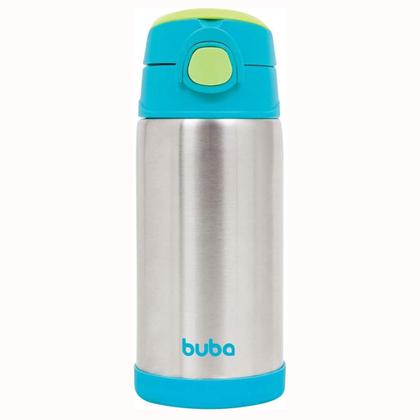 Imagem de Garrafa Térmica Parede Dupla Com Canudo 400ml Azul Buba