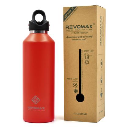 Imagem de Garrafa Térmica Parede Dupla Revomax 950 ml Original Aço Inox Tampa a Vácuo Café Suco Água Academia Passeio Caminhada