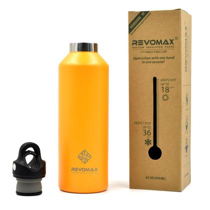 Imagem de Garrafa Térmica Parede Dupla Revomax 950 ml Original Aço Inox Tampa a Vácuo Café Suco Água Academia Passeio Caminhada