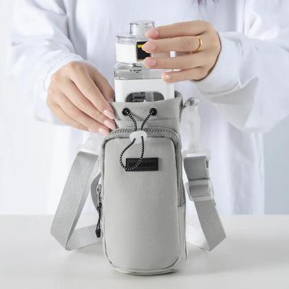 Imagem de Garrafa Térmica Portátil com Alça Ajustável e Bolsa para Caneca