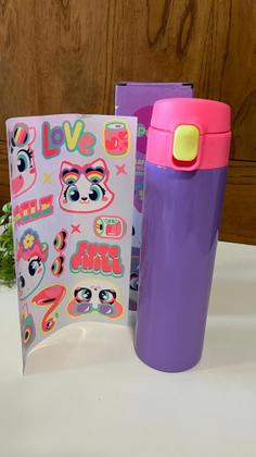 Imagem de Garrafa Térmica Puket Infantil Color Block Menina