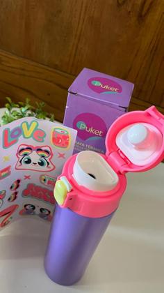 Imagem de Garrafa Térmica Puket Infantil Color Block Menina