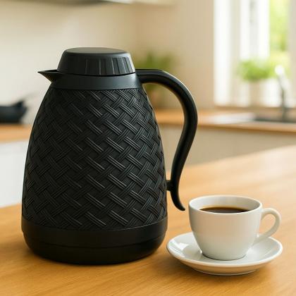 Imagem de Garrafa Térmica Rattan 400ml  Design Clássico e Elegante, Conserva Bebidas Quentes e Frias, Ideal para Café e Chá