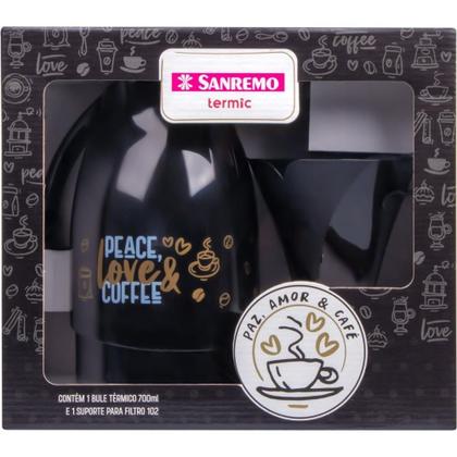 Imagem de Garrafa Térmica Rosca Bule 700ML com Suporte para Filtro PT