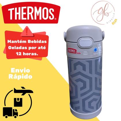 Imagem de Garrafa Térmica Thermos Funtainer Cinza 355ml Cor:Cinza
