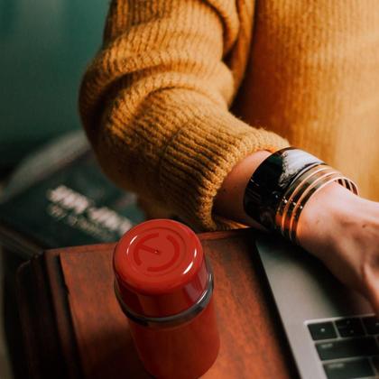 Imagem de Garrafa Térmica Unitermi 250Ml Café Chá Água Leite Vermelha