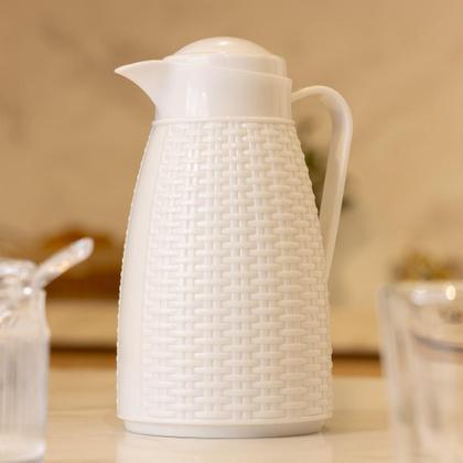 Imagem de Garrafa Térmica Wolff New Rattan 400ml Branca Plástico