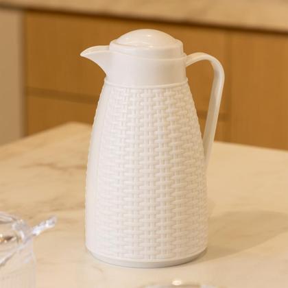 Imagem de Garrafa Térmica Wolff New Rattan 400ml Branca Plástico