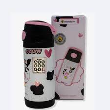 Imagem de Garrafa Top Handle Infantil 350ML com Adesivo Vaquinha - Zona Criativa