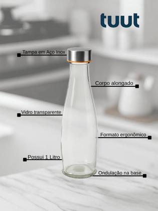 Imagem de Garrafa Vidro Tuut Acqua 1 L  Mesa Posta com Estilo