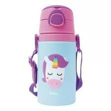 Imagem de Garrafinha Alumínio Infantil Canudo Silicone Animal Fun Buba