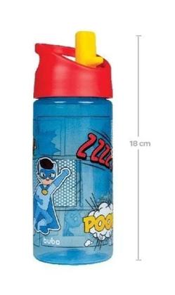 Imagem de Garrafinha Com Canudo Super-Heróis Azul Buba - Buba Toys