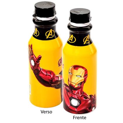 Garrafinha com Tampa Homem de Ferro Iron Man 500ml 1 Unidade - Plasútil Imagem de Garrafinha com Tampa Homem de Ferro Iron Man 500ml 1 Unidade