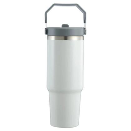 Imagem de Garrafinha De Agua Escolar Infantil Com Canudo 900ml INOX