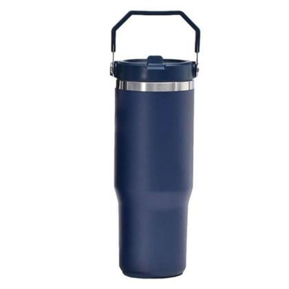 Imagem de Garrafinha De Agua Escolar Infantil Com Canudo 900ml INOX