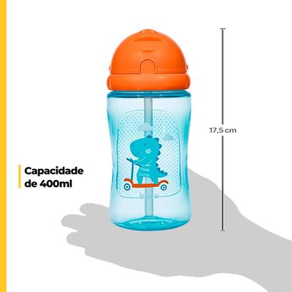 Imagem de Garrafinha De Agua Garrafa Infantil Com Canudo Silicone