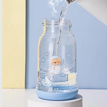 Imagem de Garrafinha de água infantil 600ml com canudo de silicone