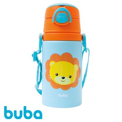 Imagem de Garrafinha de Alumínio Bebê Infantil 450 ml com Alça Canudo de Silicone