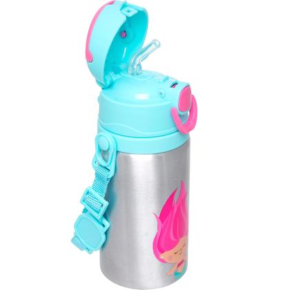 Imagem de Garrafinha de Alumínio c/ Alça 450ml  Aventuras Sereia -Buba
