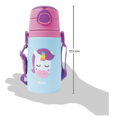 Imagem de Garrafinha De Alumínio Canudo Animal Fun 400ml Buba