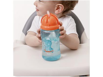 Imagem de Garrafinha dino patinete azul 340ml buba