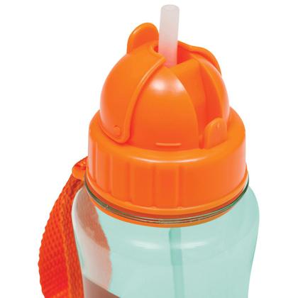 Imagem de Garrafinha Infantil Animal Fun e Frutti com Canudo e Alça 400 ml Buba