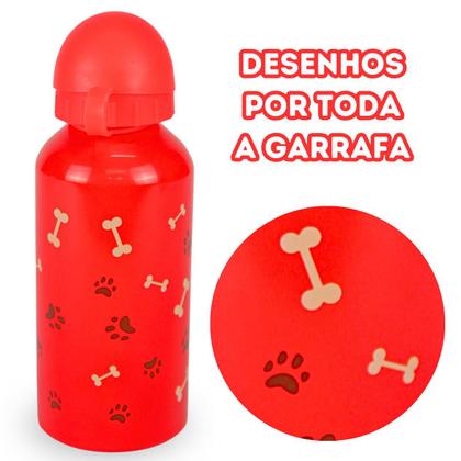 Imagem de Garrafinha Infantil De Agua Suco Inox Escolar Lancheira