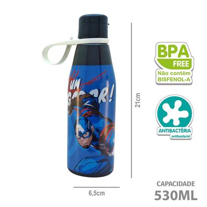 Imagem de Garrafinha Infantil de Plástico Com Tampa Abre Fácil 530ml Plasútil