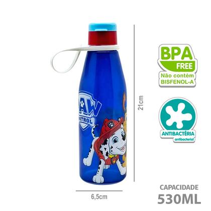 Imagem de Garrafinha Infantil de Plástico Com Tampa Abre Fácil 530ml Plasútil