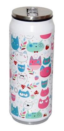 Imagem de Garrafinha Squeeze Parede Dupla Inox C/ Canudo 360ml Coruja