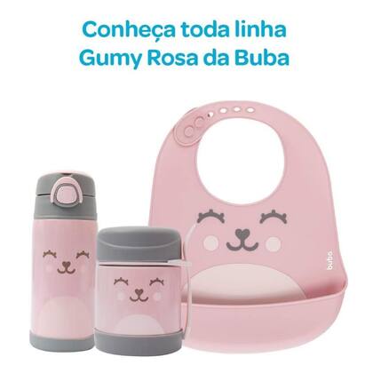 Imagem de Garrafinha Térmica Infantil Gumy 400ml Buba Volta às Aulas com Canudo de Silicone Aço Inoxídável Parede Dupla