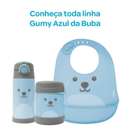 Imagem de Garrafinha Térmica Infantil Gumy Azul Aço Inox 400mL