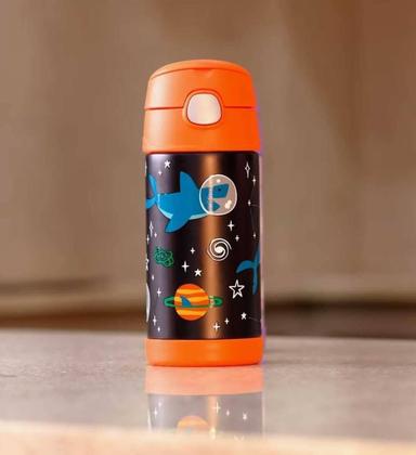 Imagem de Garrafinha Térmica Infantil Thermos 355ml Tubarão no Espaço
