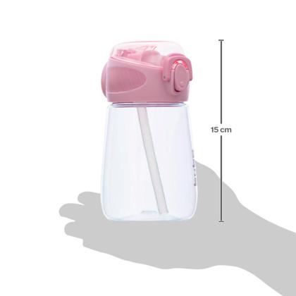Imagem de Garrafinha Tritan Infantil 300ml Buba Com Canudo de Silicone e Tampa Com Trava