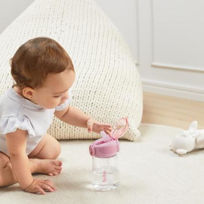 Imagem de Garrafinha Tritan Infantil 300ml Buba Com Canudo de Silicone e Tampa Com Trava