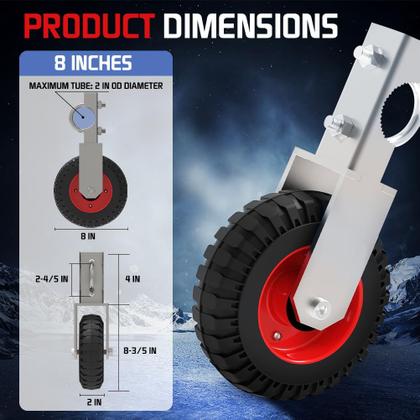 Imagem de Gate Wheel Uscaster Under Mount de 8 polegadas para cerca de arame