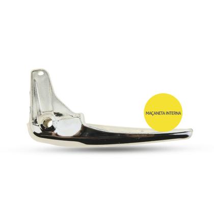 Imagem de Gatilho Maçaneta Interna da Porta Dianteira Traseira Cromada Chevrolet Onix Prisma 2013 a 2019 Cobalt Spin após 2012
