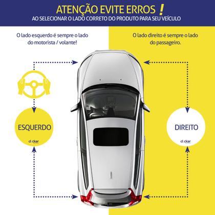 Imagem de Gatilho Maçaneta Interna da Porta Dianteira Traseira Cromada Chevrolet Onix Prisma 2013 a 2019 Cobalt Spin após 2012
