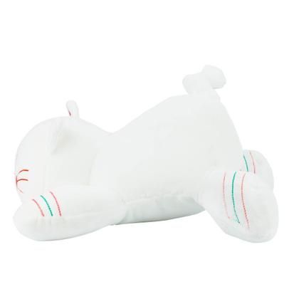 Imagem de Gato Branco Deitado 30cm Pelucia