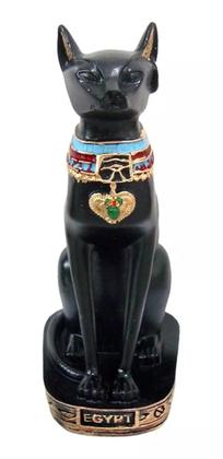 Imagem de Gato Egipcio Bastet Sentado (Deus Da Fertilidade) Preto