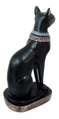 Imagem de Gato Egipcio Bastet Sentado (Deus Da Fertilidade) Preto