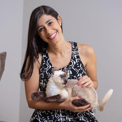 Imagem de Gato Pelúcia Siamês Com Olho De Acrílico 40cm F1620 - Fizzy