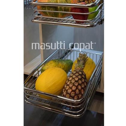 Gaveta 27cm Deslizante Fruteira Aramada para Cozinha com Corrediça