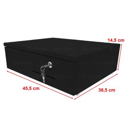 Imagem de  Gaveta Caixa Para Dinheiro Separador De Notas Moeda Checkout com 14 Divisórias