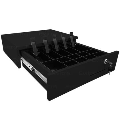 Imagem de  Gaveta Caixa Para Dinheiro Separador De Notas Moeda Checkout com 14 Divisórias