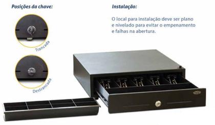 Imagem de Gaveta de Dinheiro Manual com Chave e Pino MG-41 CS Eco