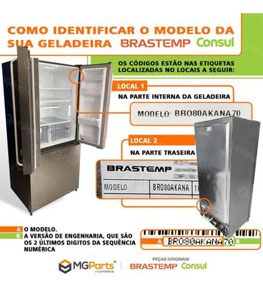 Imagem de Gaveta Freezer Geladeira Brastemp Bre80 Bre85 Brh85 Original - W10624070