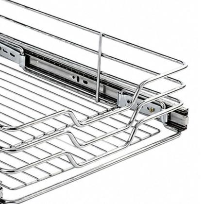 Imagem de Gaveta Fruteira Multiuso Inox 470x110x450mm com Corrediça Telescópica 3381 Jomer